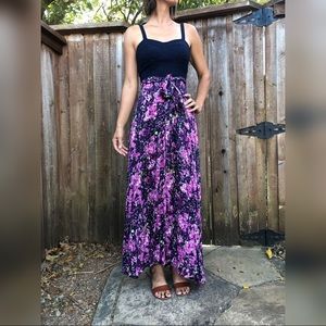Coconinno Floral Belted Maxi Dress Small